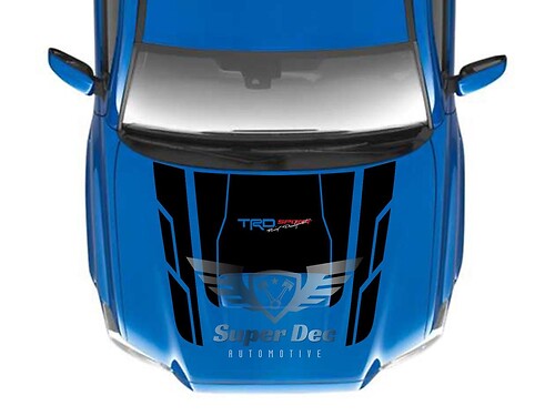 TRD 4x4 PRO Sport Off Road Racing Development Hood Vinyl Stickers Decal fit to Toyota Tacoma 2016 - 2020