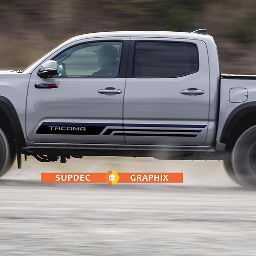 Pair TRD Angel Decal Sticker Graphic Side Bed Stripe Body Kit For Toyota Tacoma 2016-2020