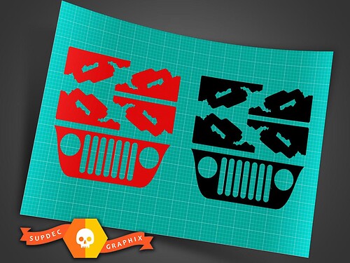 Jeep wrangler Windshield Grille Logo Rock Climber OE-style sticker decal set