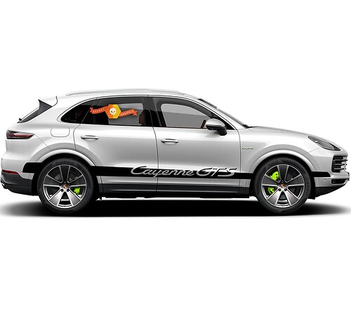 Porsche Cayenne GTS පහළ ස්ට්‍රයිප් ඩිකල් ස්ටිකර් 2003–දෛනිකයට දක්වා
