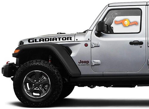 Jeep Hood Gladiator 2020 JT Vinyl Graphics decals sticker for both sides
