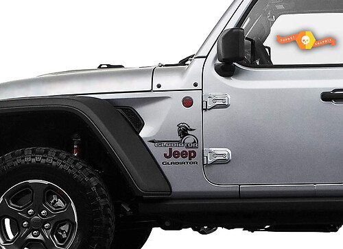 Jeep Wrangler Gladiator Fender spear sword  Wrangler JL JLU JT Vinyl Sticker Decal Kit