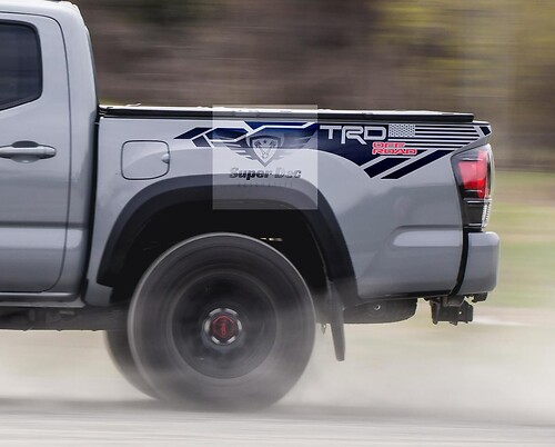 TRD 4x4 PRO Sport Off Road USA Flag Side Vinyl Stickers Decal fit to Tacoma 2013 - 2020 or Tundra 2013 - 2020