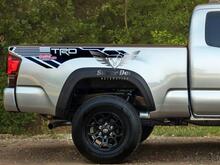 TRD 4x4 PRO Sport Off Road USA Flag Side Vinyl Stickers Decal fit to Tacoma 2013 - 2020 or Tundra 2013 - 2020 2