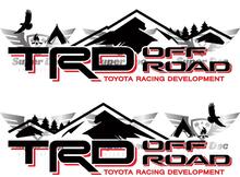 TRD 4x4 PRO Sport Off Road Camp Edition Mountains Forest Side Vinyl Stickers Decal fit to Tacoma Tundra 4Runner #2 2