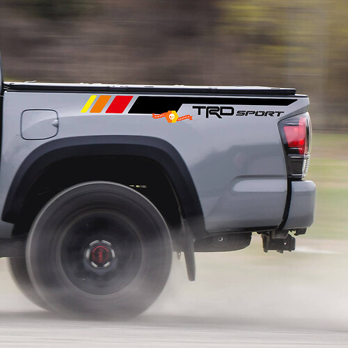 Pair TRD Sport PRO Off Road Vintage stripes para Tacoma Side Vinilo Pegatinas Calcomanía apto para Toyota Tacoma 2005–2020
