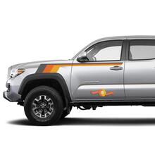 Toyota TRD Hood old style Tacoma vintage style brown shadows Graphics side Sticker Decal stripe Sticker Decal 2