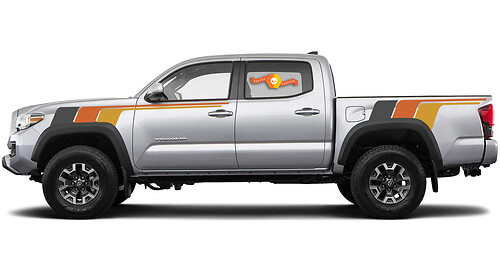 Kit Of Toyota Tacoma 3nd Gen TRD Racing retro vintage stripe kit Sport 4x4 Off Road PRO Sticker Decal