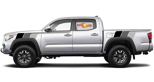 Kit Of Toyota Tacoma TRD Back To The Future monochrome retro vintage stripe kit Sport 4x4 Off Road PRO Sticker Decal