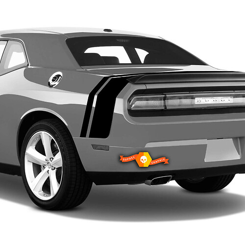 Dodge Challenger Trunk Sticker Decal Rear Dual Stripes for RT SRT SXT Side Trunklid 2008 2009 2010 2011 2012 2013 2014 2015 2016 2017 2018