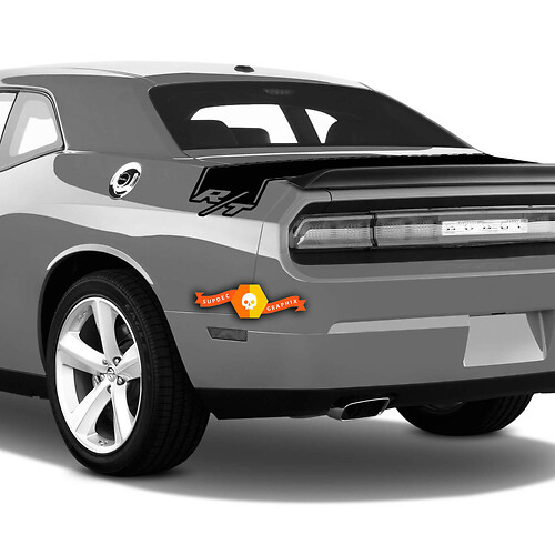 Dodge Challenger RT Trunk Stripes Rear Decal Sticker Vinyl Graphics