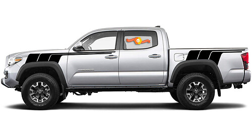 Toyota Tacoma TRD Back To The Future all black retro vintage stripe kit Sport 4x4 Off Road PRO Sticker Decal