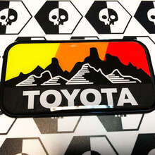 New Toyota Overland Mountains Vintage Colors Badge Emblem Domed Sticker Decal with High Impact Polystyrene 3