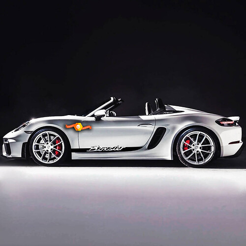  Porsche Boxster Side Stripes Kit Decal Sticker 