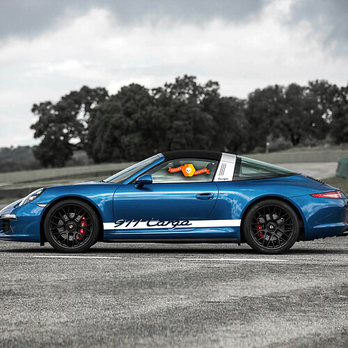  Porsche 911 Targa Side Stripes Kit Decal Sticker 