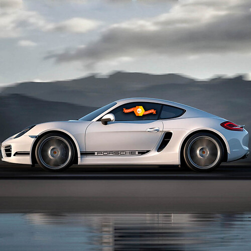 Porsche Cayman Boxster 987 Side Stripes Kit Decal Sticker 