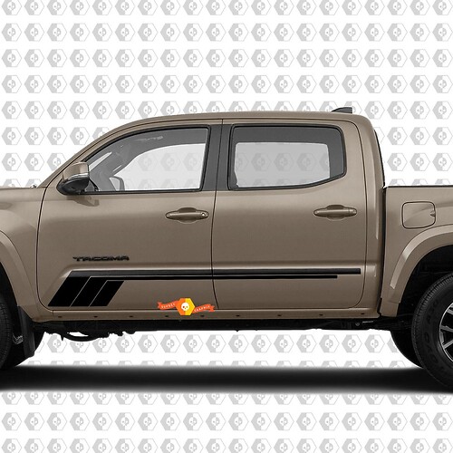 Toyota Tacoma TRD Sport PRO Side Retro Rocker Panel Stripes Sticker Decal Graphics 2016 - 2020
