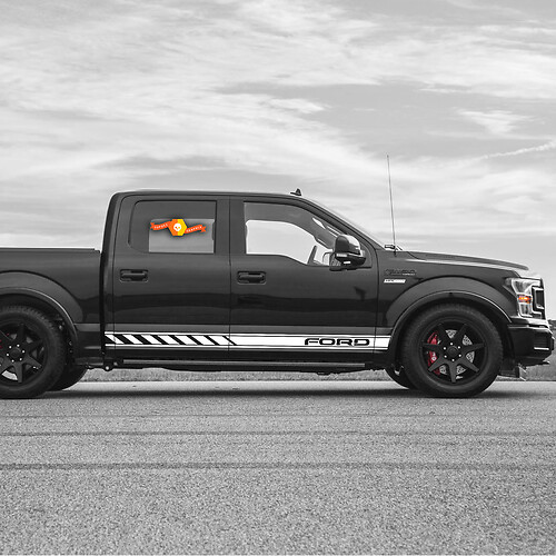 2009 2020 Fits Ford F-150 Rocker Three Stripe Vinyl Stickers Decals Graphics Stripes
