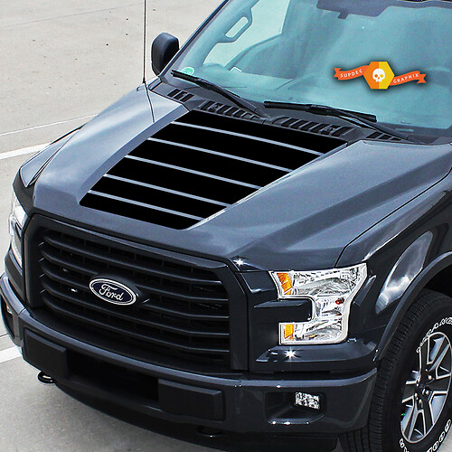 For Ford F-150 Center Hood line strobe Graphics Stripes Vinyl Decals Truck Stickers 2015 - 2020 