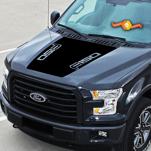 Fit to Ford F-150 Center Hood Graphics Vinyl Decals Truck Stickers 2015 - 2020 