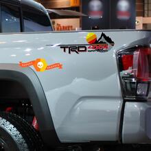 New TRD 4x4 Off road with Mountains Vintage Sunset Retro Old Style Side Vinyl Stickers Decal fit to Tacoma Tundra 4Runner 2