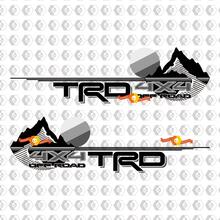New TRD 4x4 Off road with Mountains Monochrome Grey Style Side Vinyl Stickers Decal fit to Tacoma Tundra 4Runner 2