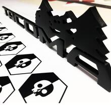 Black Tacoma Mountains and Trees Metal Aluminum Badge Bed Side Emblem Aluminium 2