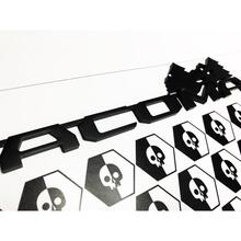 Black Tacoma Mountains and Trees Metal Aluminum Badge Bed Side Emblem Aluminium 3