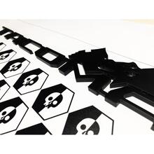 Black Tacoma Mountains and Trees Metal Aluminum Badge Bed Side Emblem Aluminium 4