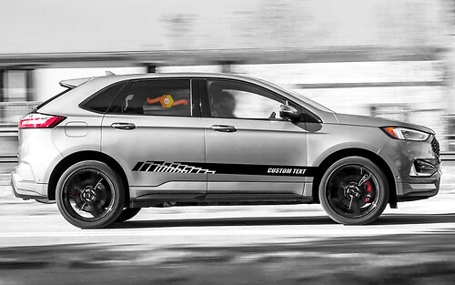 2x side Ford Edge Vinyl Stripes body decal vinyl graphics sticker Custom Text style 3