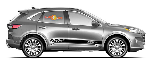 2x side Ford Escape Vinyl Stripes body decal vinyl graphics sticker Custom Text style 4
