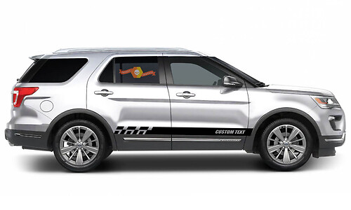 2x side Ford Explorer Vinyl Stripes body decal vinyl graphics sticker Custom Text style 4
