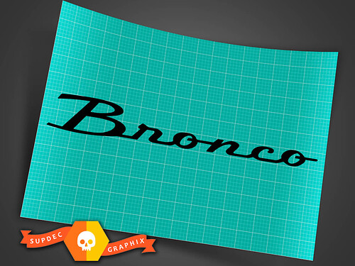 Ford Bronco Windshield Decal Letters Sticker