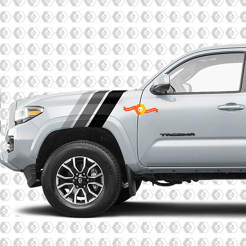 Toyota Tacoma Monochrome Style Retro Vintage Stripes for TRD SR5 Sport PRO Side Sticker Decal Graphics 2016 - 2020 new