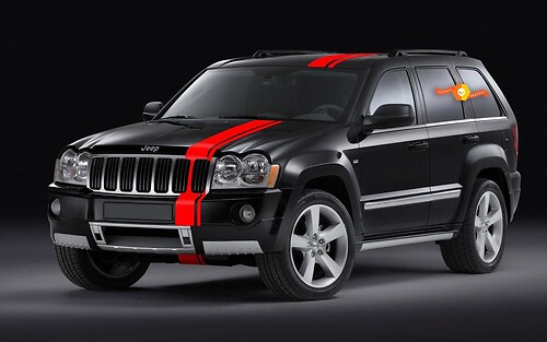 Graphic Sticker Decal Stripe for Jeep Grand Cherokee SRT Roof Fender bed Headlight Guard