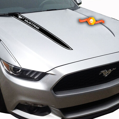 Ford Mustang Hood Side Stripes Graphics Stickers Decals
