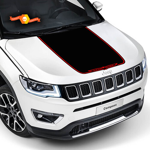 2017 2018 2019 2020 Jeep Compass Latitude TRAILHAWK  Vinyl Hood Decal Sticker Graphic Stripe High Quality Wrap Vinyl