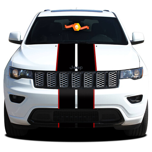 Twin Rally stripes Stripe Graphics Stickers Decals FIT All Year Jeep Grand Cherokee Including SRT SRT8
