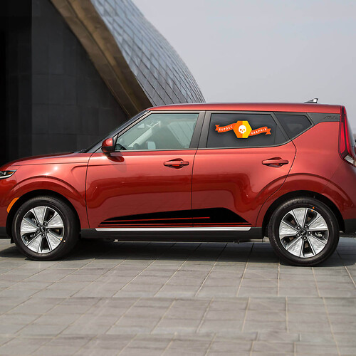Side Lower Rocker Panel Stickers Decals Stripes Vinyl Graphics For Kia Soul