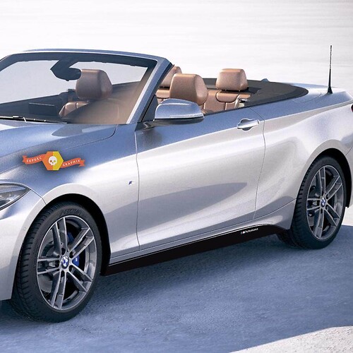 2 BMW M Performance Side Skirt Stickers Decals Set For F22 F23