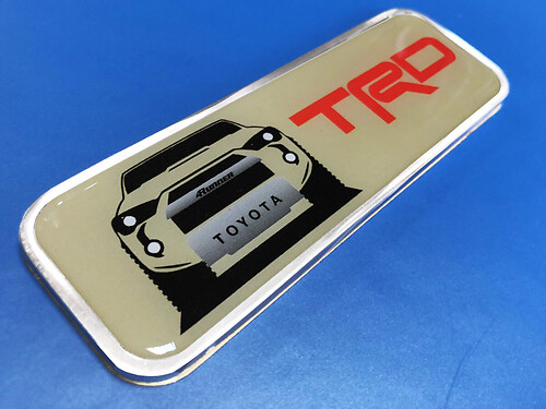 TRD 4Runner Metal Aluminum Badge Bed Side Emblem Aluminium