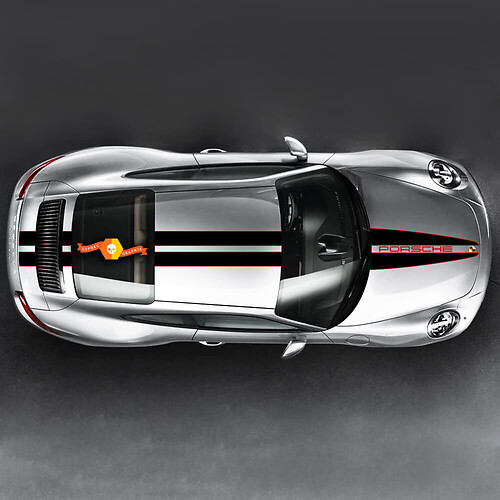 Porsche Dual Racing Stripes Two Colors  Racing Edition Stripes Or Any Porsche 
