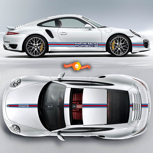 Porsche Martini Racing Stripes For Carrera Cayman  Boxster Or Any Porsche Full Kit