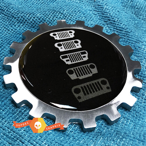 Evolution of Jeep Grille Metal Aluminum Badge Bedside Emblem Aluminium