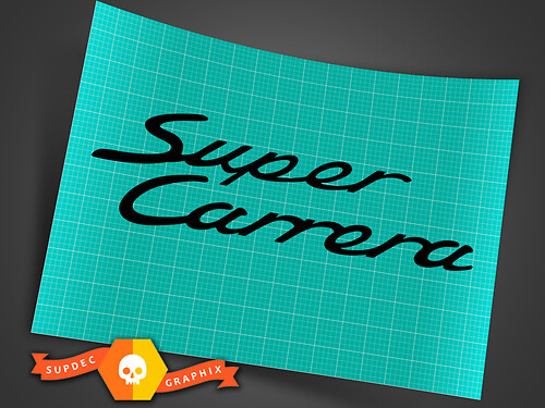 Super Carrera Rear Sticker Decal uyuk PORSCHE
