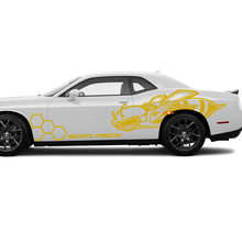 Kit of Sides Scat Pack Honeycomb Bee decals Vinyl Graphics Super Bee Sticker for Dodge Challenger 2