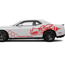 Kit of Sides Scat Pack Honeycomb Bee decals Vinyl Graphics Super Bee Sticker for Dodge Challenger 3