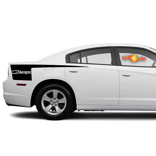 Dodge Charger Retro side Hatchet Stripe Decal Sticker graphics fits to models 2011-2014