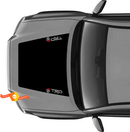 Huge TRD Off Road NO SCOOP! Punisher Hood Vinyl Stickers Decal fit to Toyota Tacoma 2016 - 2021 models