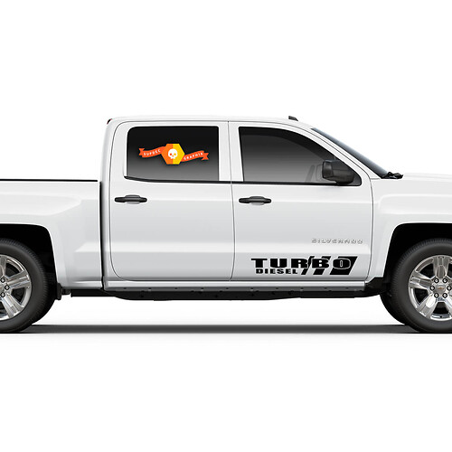 TURBO DIESEL Chevrolet Silverado 2500HD 3500HD Chevy 2500 3500 4x4 Heavy Duty TRUCK Vinyl Decal Sticker